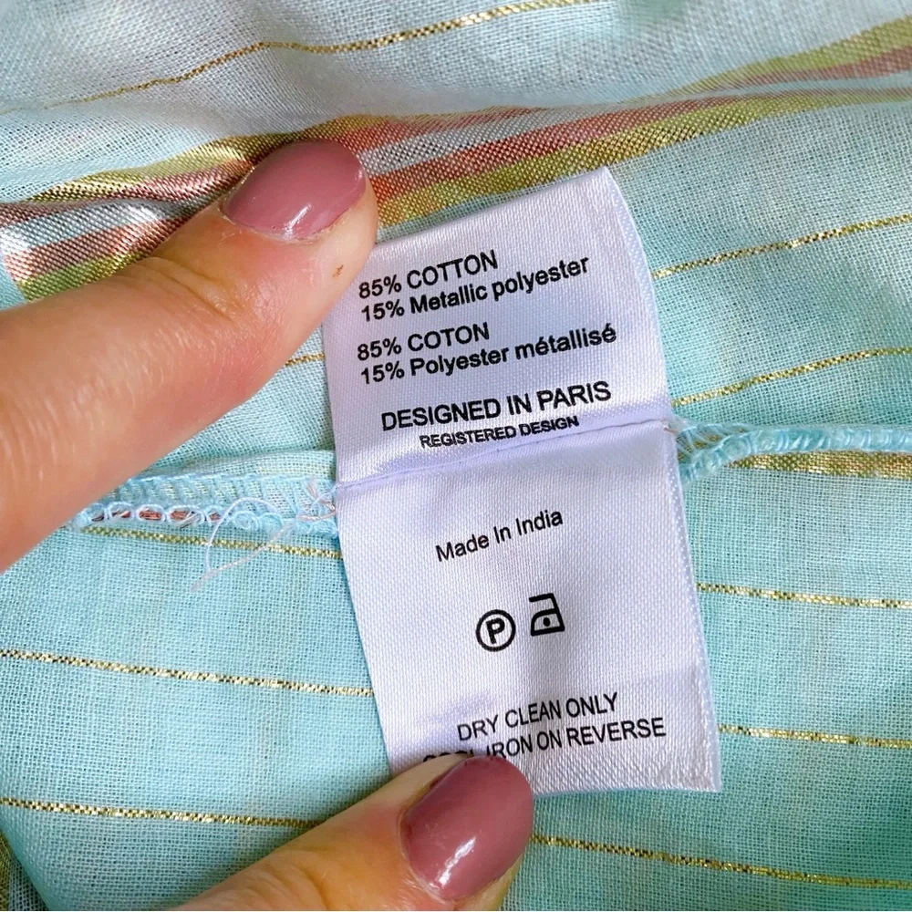 🩵 MISS JUNE PEACH BLUE OMBRÉ COLLARED LOOSE FIT MINI DRESS! (no belt) - Picture 15 of 16